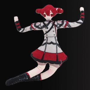 軍服風 赤髪 キャラクターフラットぬいぐるみ