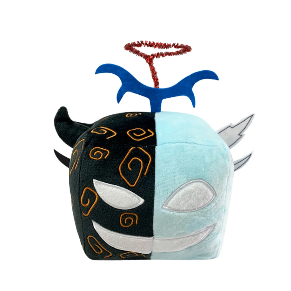 角付き 紫と水色の キューブ型 モンスターぬいぐるみ - 画像 (10)