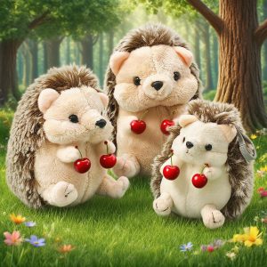 ふわふわ サクランボ ハリネズミ ぬいぐるみ