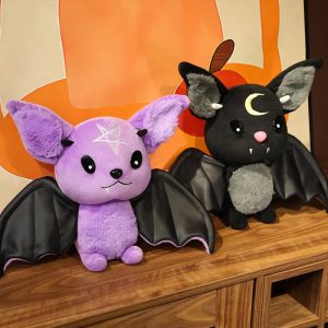 ゴシック 紫 五芒星 コウモリ ぬいぐるみ