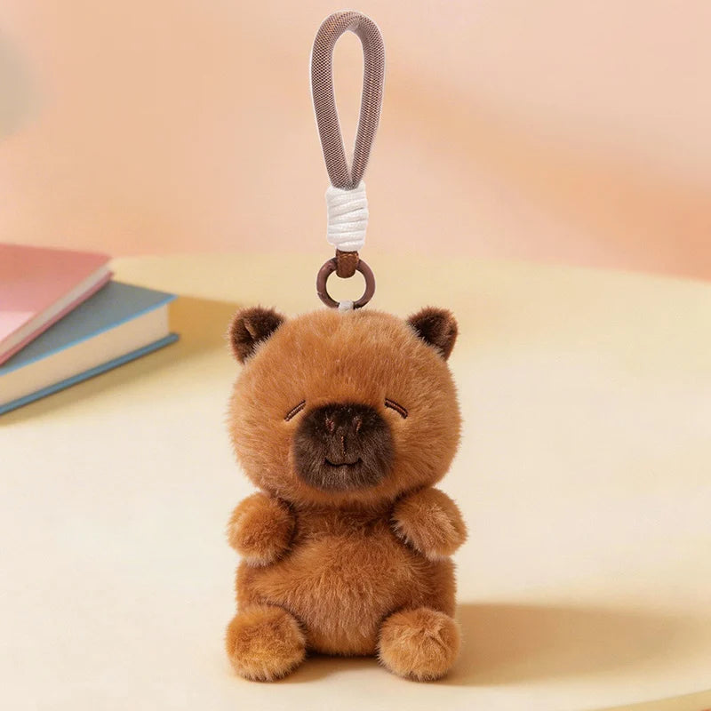 ふわふわの白い子犬ぬいぐるみキーホルダー - 画像 (8)