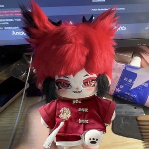赤い角とフワフワ耳 デビル系チャイナ服ぬいぐるみ