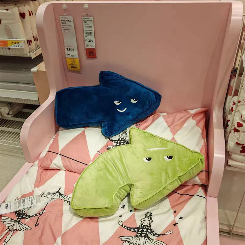 ふわふわ 雲形 お顔付き ブルー クッション - 画像 (4)