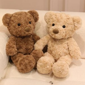 もこもこ毛並み テディベア ぬいぐるみ ブラウン&クリーム