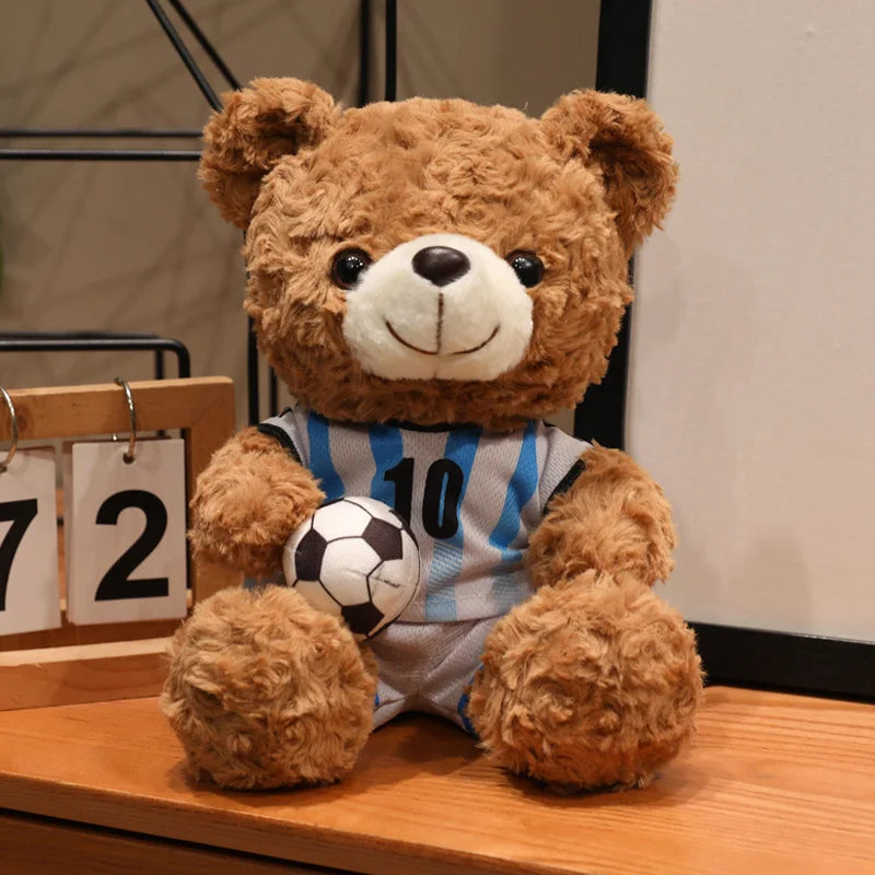 クリーム色のサッカー ドイツ代表 ユニフォーム テディベア ボール付き - 画像 (12)