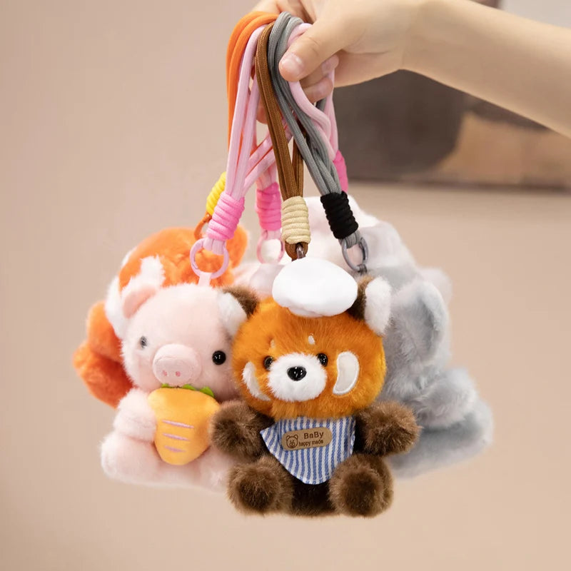かわいい 動物 ぬいぐるみ キーホルダー バッグチャーム - 画像 (4)