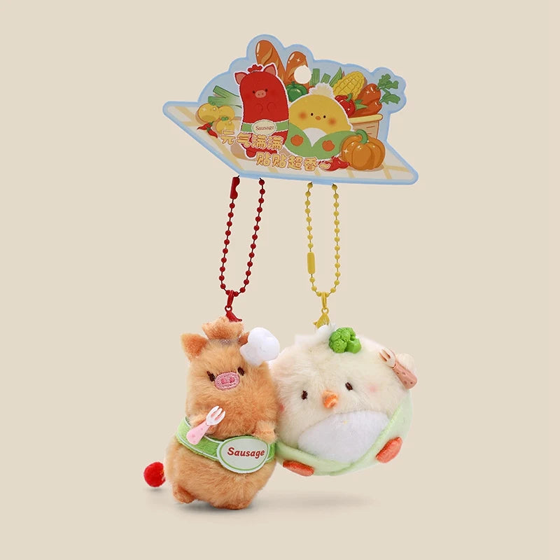 ぷっくり可愛い 料理モチーフ ぬいぐるみ マスコットキーホルダー イラストカード付き - 画像 (12)