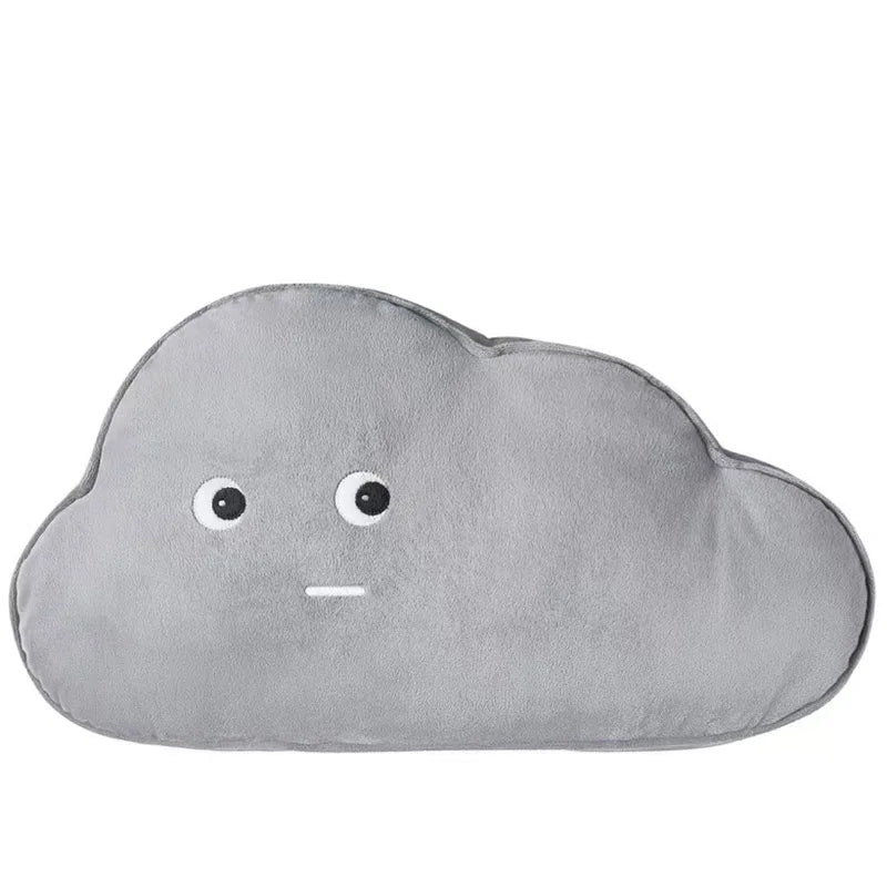 ふわふわ 雲形 お顔付き ブルー クッション - 画像 (11)