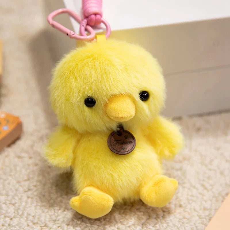 ふわふわ動物のタグ付きぬいぐるみキーホルダー - 画像 (8)
