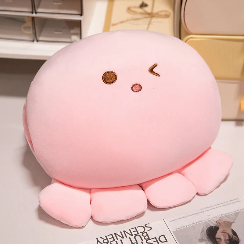 ふわふわ もちもち ウィンク タコ ぬいぐるみ パステルピンク - 画像 (16)
