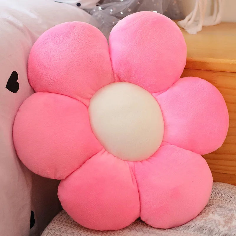 ふわふわ タイダイ柄 花形クッション - 画像 (10)
