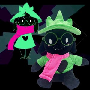 デルタルーン ラルセイ 緑の帽子と眼鏡 ピンクマフラー ぬいぐるみ