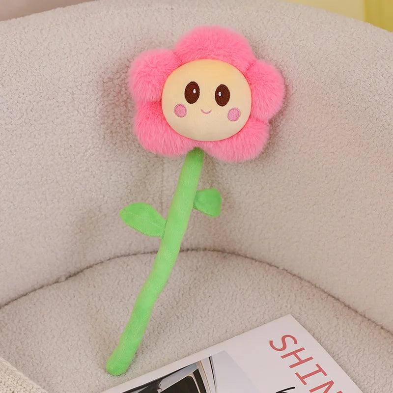 ふわふわ 茎付き カラフル お花 ぬいぐるみ - 画像 (12)