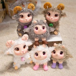 ぽっちゃり くりくり目 の もこもこ ひつじ ぬいぐるみ