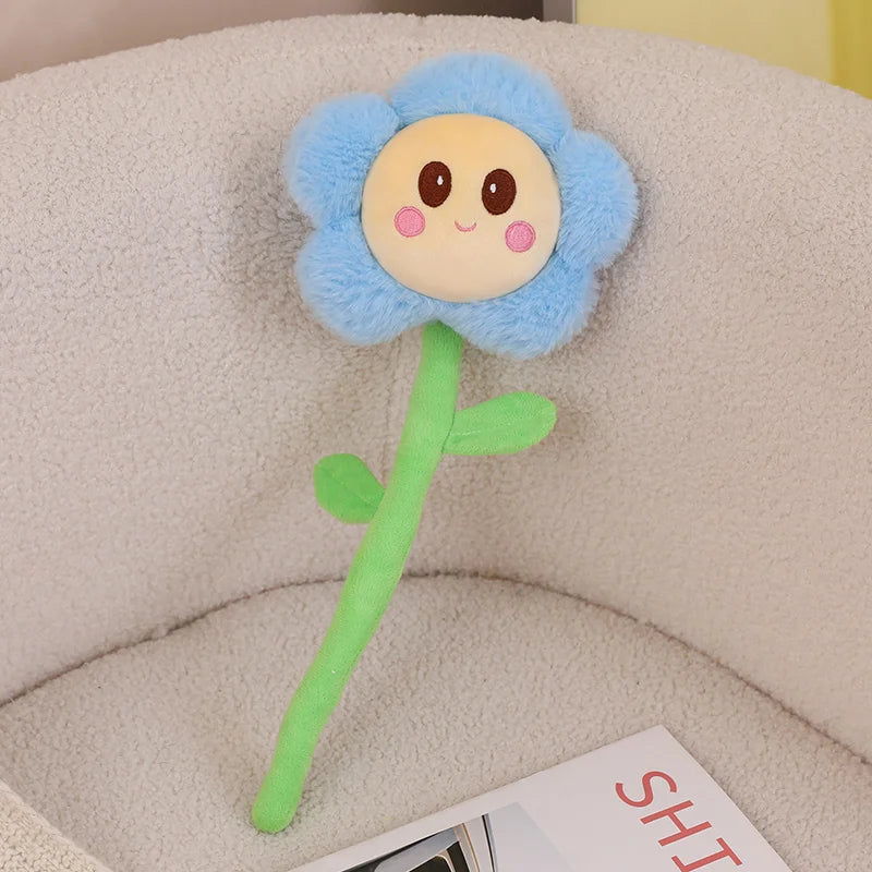 ふわふわ 茎付き カラフル お花 ぬいぐるみ - 画像 (10)