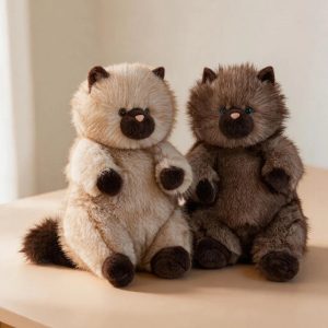 まるまる もふもふ猫ぬいぐるみ シールポイント&濃いブラウン