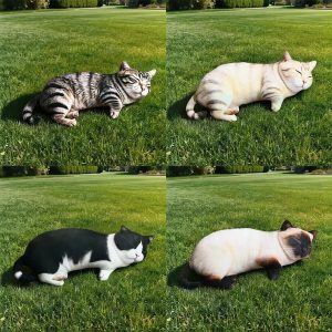 リアルな もちもち 寝そべり キジトラ猫 クッション