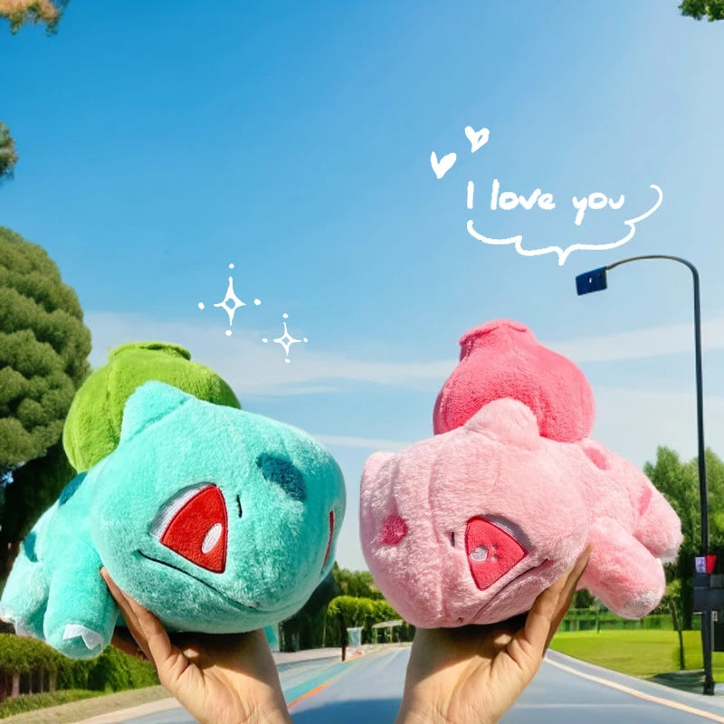 かわいい ポケモン フシギダネ ぬいぐるみ ペア ライトブルーとピンク ハート目 - 画像 (3)