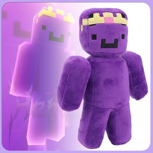 パープル 王冠 ブロック キャラクター ぬいぐるみ