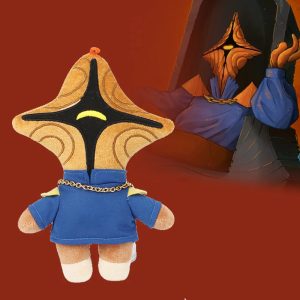 金色の鎖が付いた星形ヘッドの青いローブ ぬいぐるみ