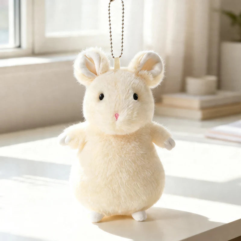 ふわふわ タン&ホワイト ハムスター マスコット - 画像 (9)
