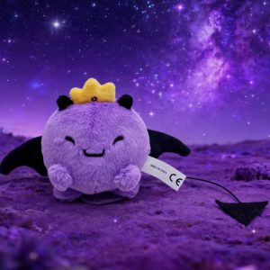 可愛い王冠付き紫デビルぬいぐるみ