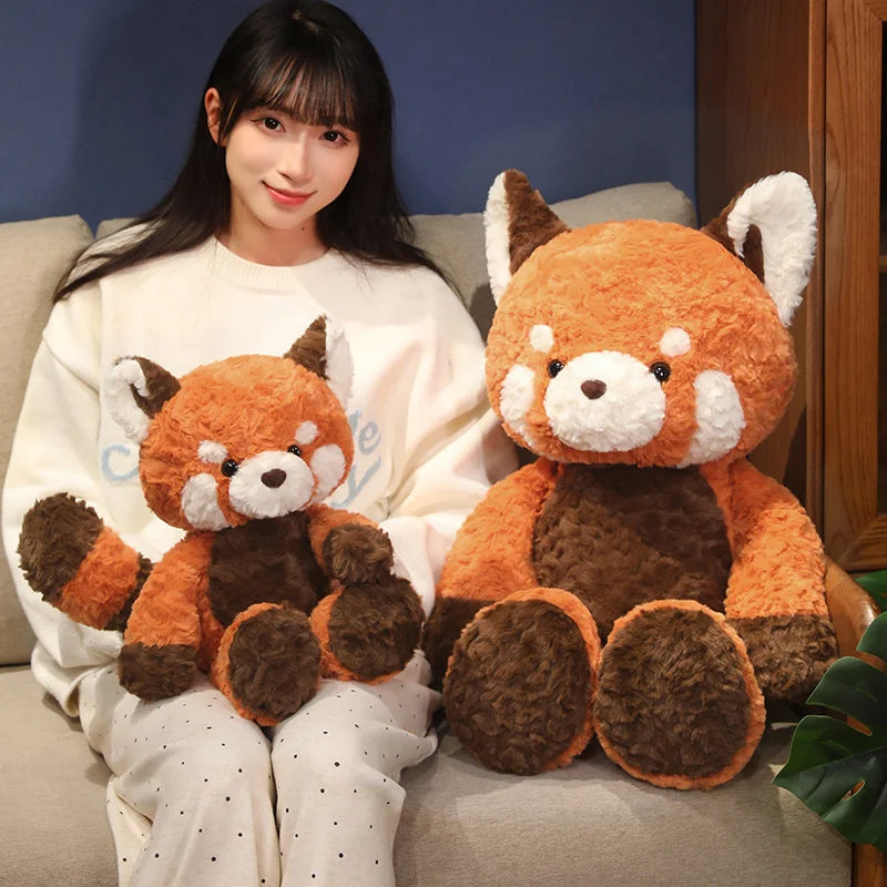 オレンジブラウンの 特大 レッサーパンダ ぬいぐるみ - 画像 (3)