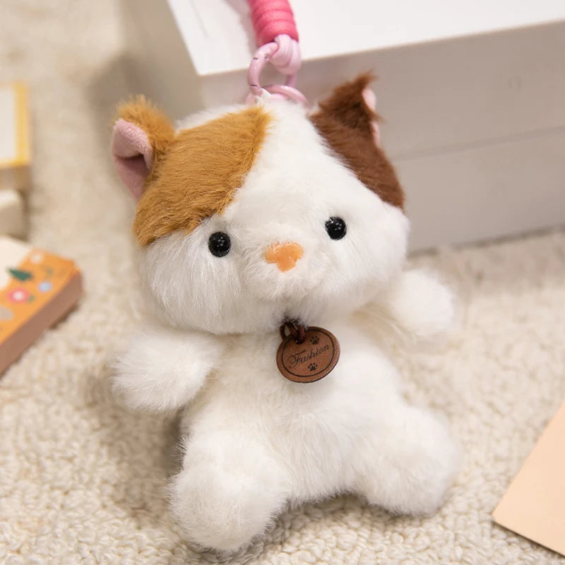 ふわふわ動物のタグ付きぬいぐるみキーホルダー - 画像 (12)
