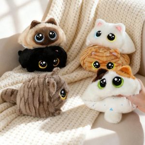 大きな目の可愛い猫 もこもこ ぬいぐるみ ハンドウォーマー
