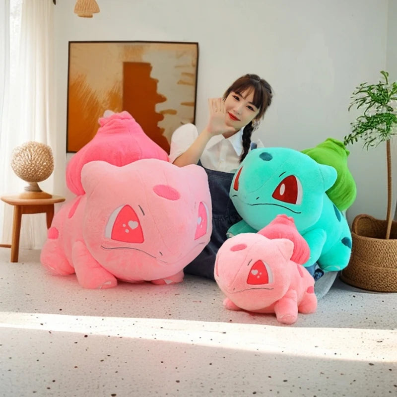 かわいい ポケモン フシギダネ ぬいぐるみ ペア ライトブルーとピンク ハート目 - 画像 (4)