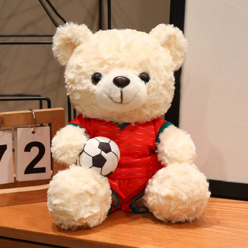 クリーム色のサッカー ドイツ代表 ユニフォーム テディベア ボール付き - 画像 (16)
