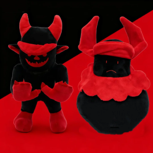 黒赤 デビル ぬいぐるみ 2種セット 角とフリル
